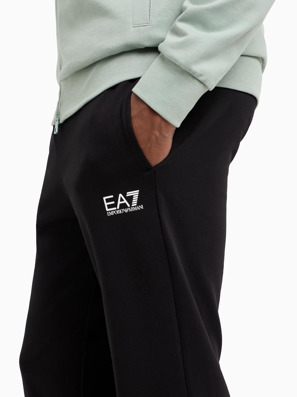 Emporio Armani EA7 - Mono de verano para hombre, Core Identity, de algodón cepillado, 8NPV63
