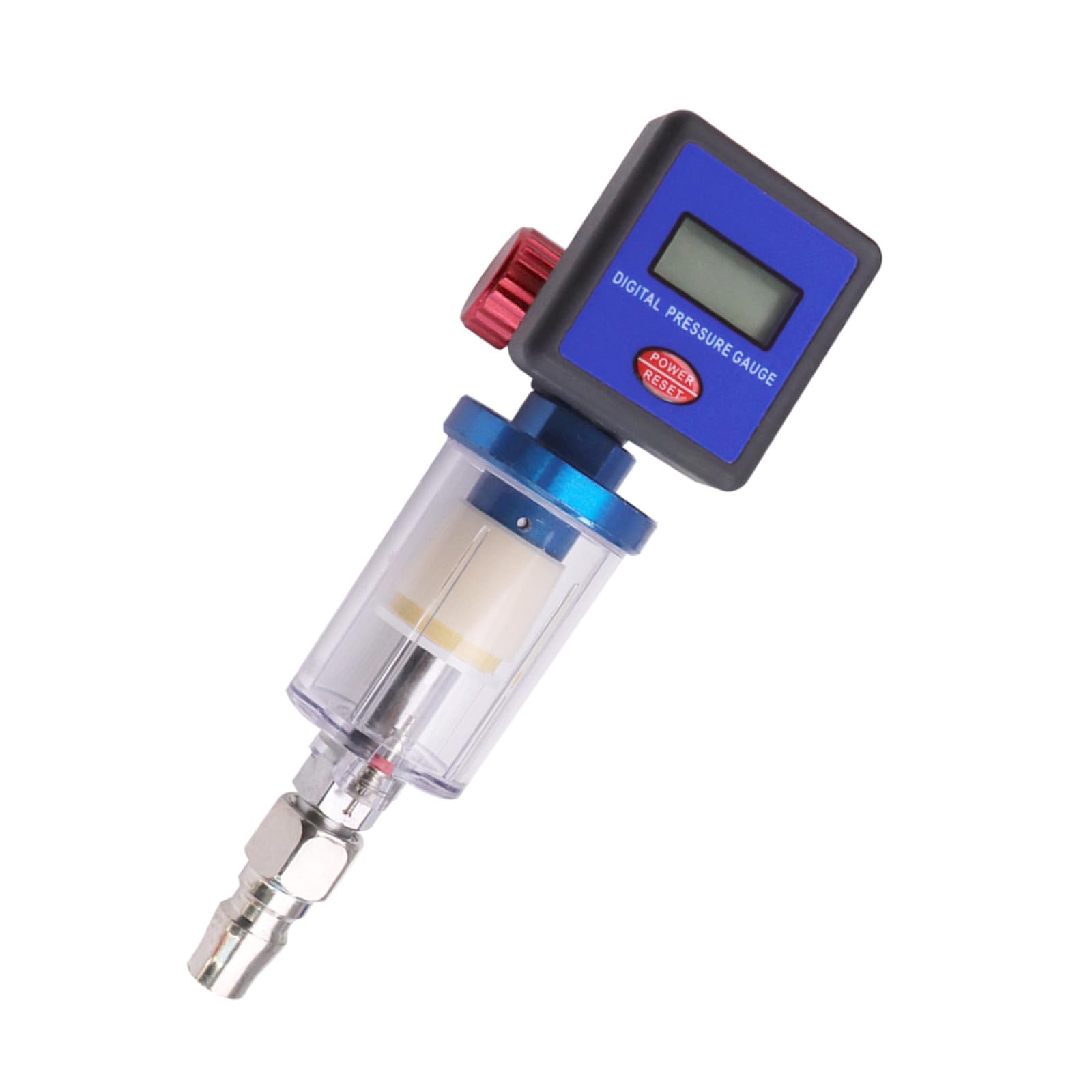 Msioytog Red Digital Airflows Regulator Control Meter And Water Traps Filter Accessory For Fine Spray Painting Equipment 1 / 4In Thread Stainless Steel Air Tool