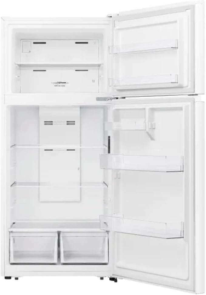 Top Freezer Refrigerator – 18 Cu. Ft., White, Energy Star Certified, Adjustable Shelves on Fridge.com - View 3