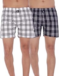 Benova Pure Cotton Boxer Shorts for Men Pack of 2