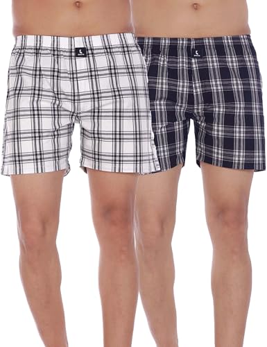 Image of Cotton Boxer Shorts for Men, Breathable, Comfortable & Lightweight (Pack of 2)