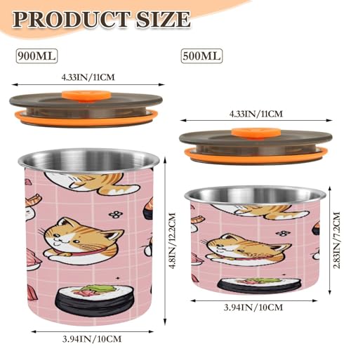 Envase hermético para café de acero inox 500 ml miniatura 2