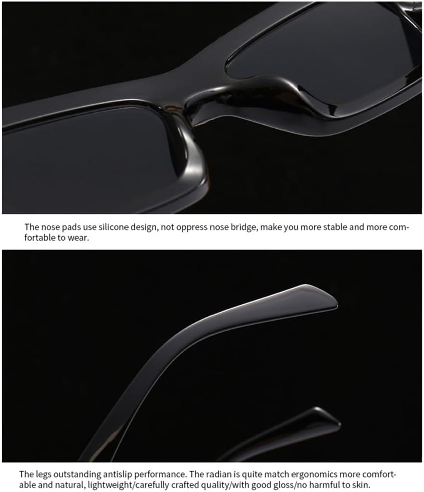 Cat Eye Sunglasses for Men Women Small Frame Flat Lenses Glasses