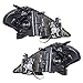 Brock Replacement Pair Set Halogen Combination Headlights Headlamps Compatible with 07-11 Versa 26060-EM30A 26010-EM30A
