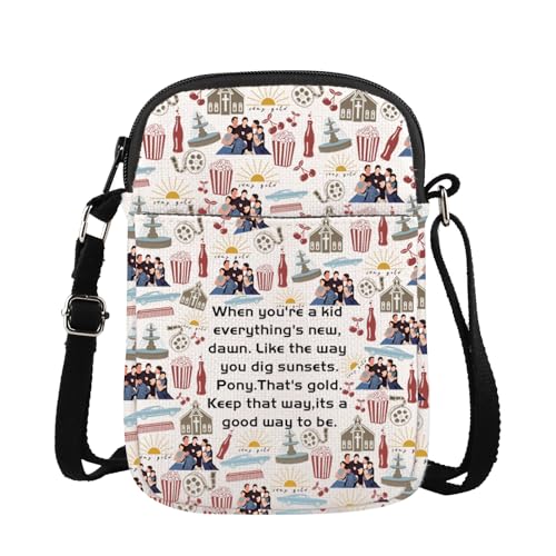 WSNANG Musical Quote Crossbody Bag Johnny & Dallas & Ponyboy Fans Gift Two-Bit & Steve Shoulder Bag