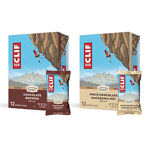 CLIF Bars Energy Bars Chocolate Brownie 12 Count + CLIF Bars