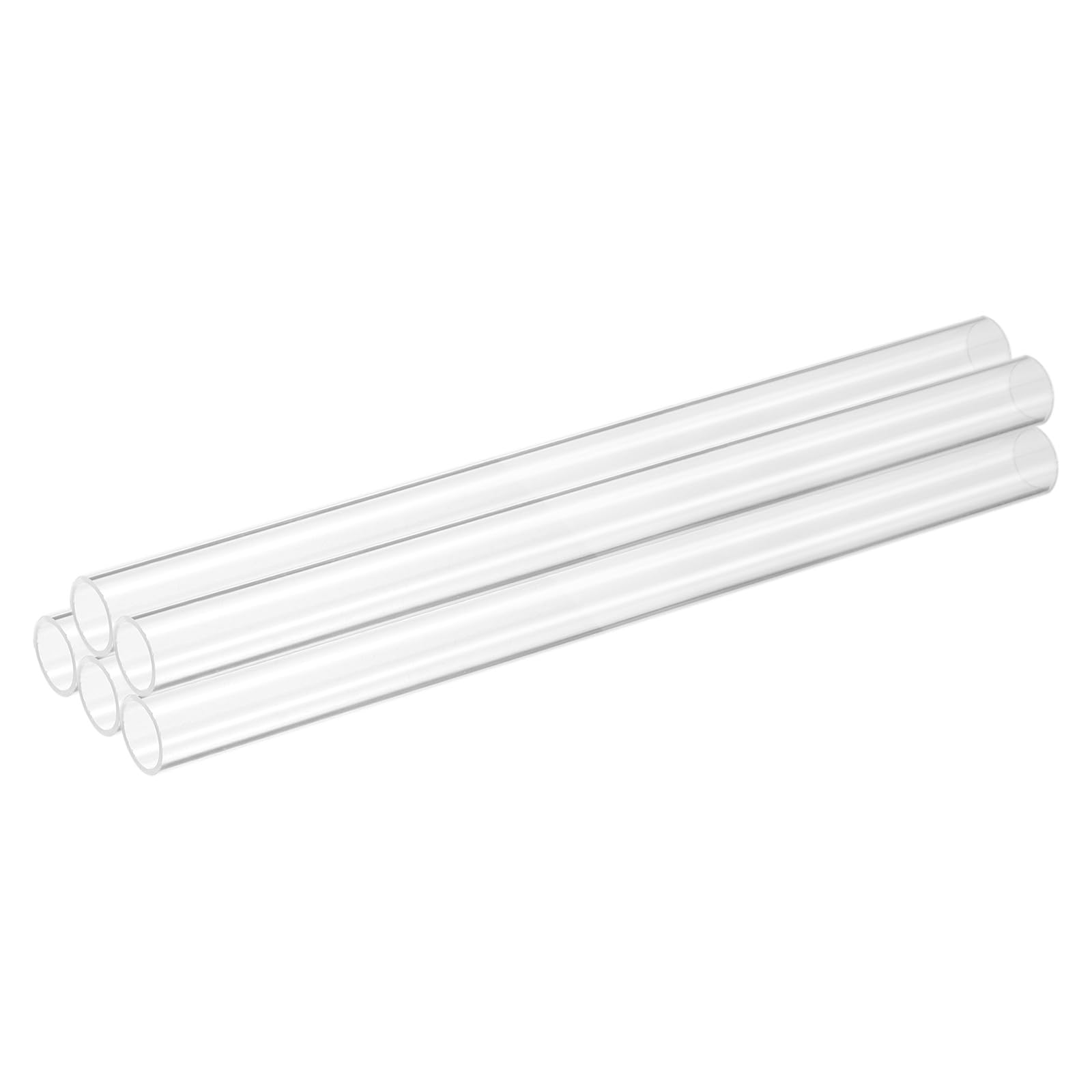 Tube acrylique transparent 15x18mm pour plomberie et luminaire sourcing map x8