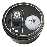 Team Golf NFL Dallas Cowboys Gift Set Switchblade Divot Tool with Double-Sided Magnetic Ball Marker & Golf Ball, Patented Single Prong Design, Less Damage to Greens, Switchblade Mechanism