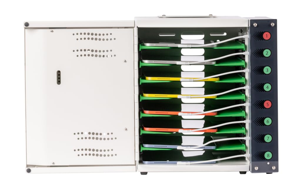 LocknCharge Putnam 8 Charging Station Prewired with USB-C PD - Charge, Store and Secure 8 Tablets