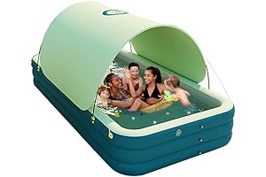 7 FT Inflatable Pool with Canopy - Affordable Family Fun