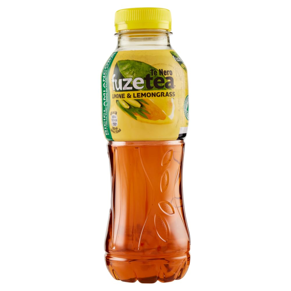 Italian Gourmet Limone tè freddo Zitronen-Eistee in PET-Flasche, 48 x 400ml | Bevanda analcolica con nota di citronella; Schwarztee-Drink erfrischend für, Gesamtnettogewicht 19,2 L + Kostenlos Polpa 400g
