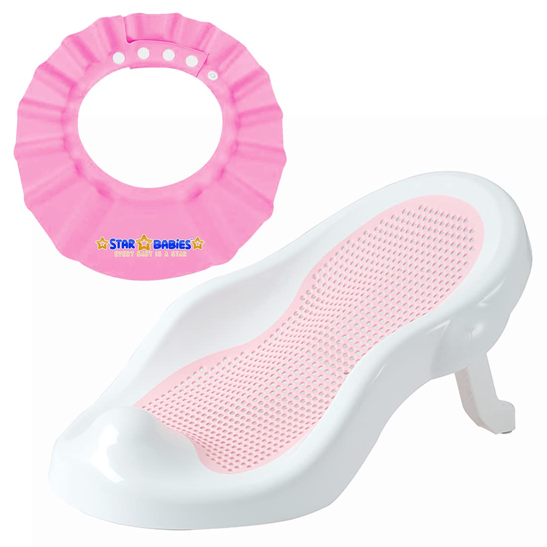 Recline & Rinse Bather With Kids Shower Cap Free (Buy 1 Get 1)-Pink