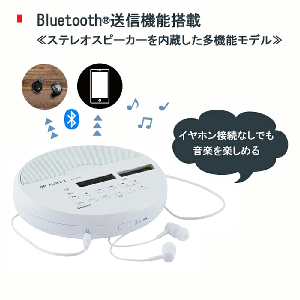 Amazon.co.jp: 東芝 TOSHIBA ポータブルCDプレーヤー AX-CP50-W