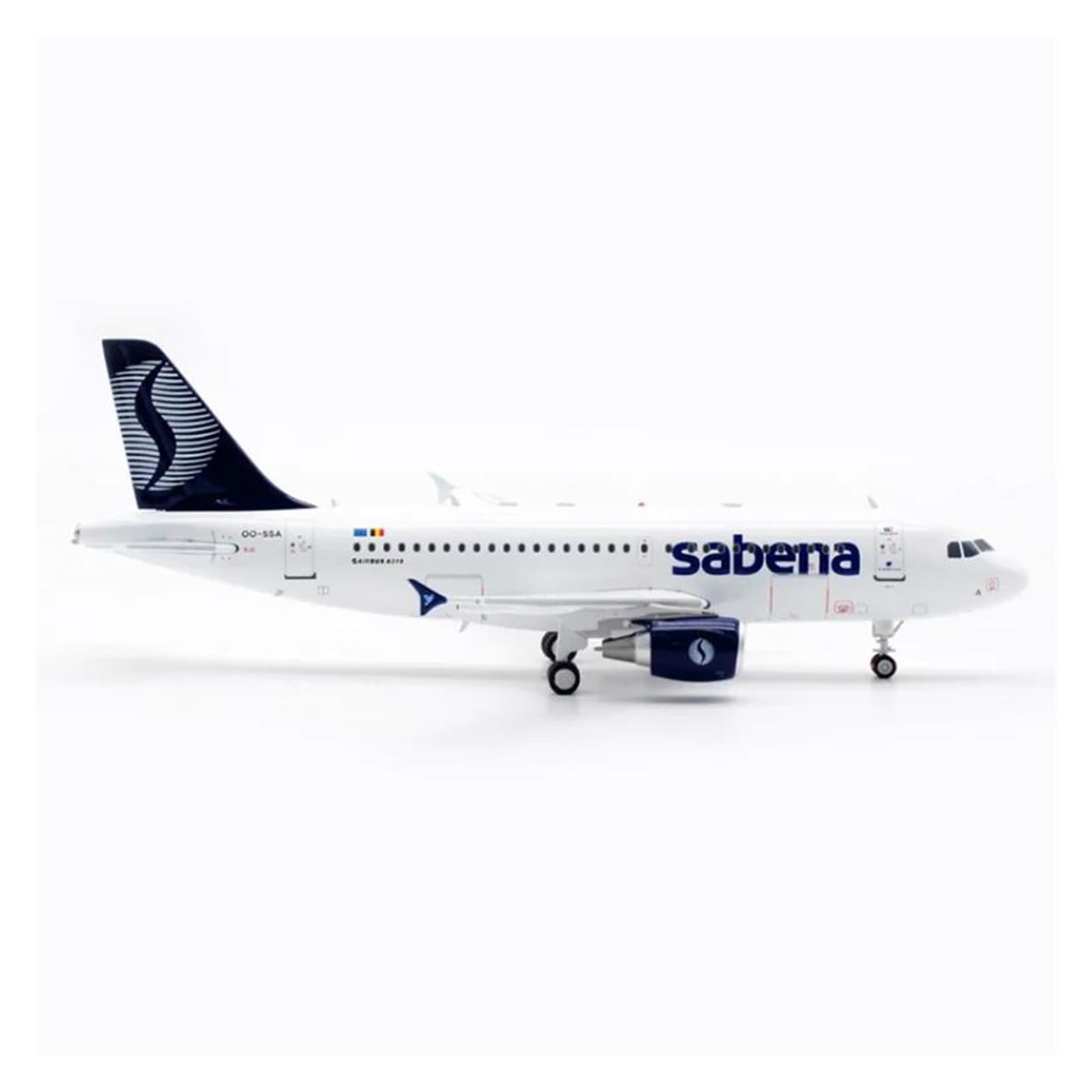 1:200 per A319 Belgio Bilancia in Lega Modello di Aereo con Carrello di Atterraggio di Base in Metallo Giocattolo Coperto Modello di Costruzione di Modello Kit