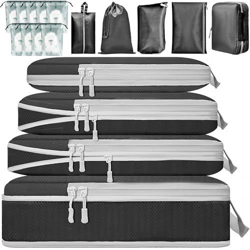 La mejor comparación de Maletas travel Top 5. 49 Bolsa Organizador de Viaje para Compresión, TOTEBAG 18PCS Bolsas de Viaje Organizador, Impermeable Bolsas para Viaje Organizadoras, para Maletas, Cosméticos de bolsas...