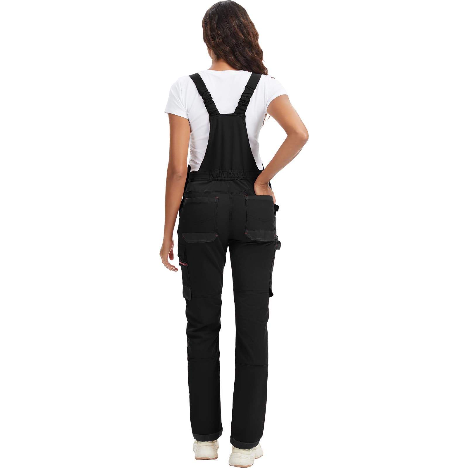 WORK IDEA Salopette de Travail féminine, Bonne élasticité, Nombreuses Poches, Tissu Cordura partiel pour Plus de résistance à l'usure, adaptée aux Divers environnements de Travail