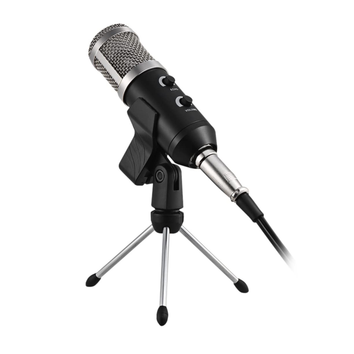 Microphone à condensateur pour webdiffusion avec support anti-vibration stable