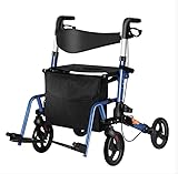 ByteTecpeak R3 Lightweight 2-in-1 Walker Wheelchair Combo, with Footrests, Foldable, Height Adjustable, Wheelchair Function, Supports up to 100kg.