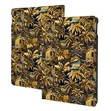 Función de apagado y encendido automático: los imanes integrados permiten que esta funda Hawaii Golden Cabin Print sea compatible con iPad despierte automáticamente tu dispositivo cuando se abre y lo ponga en reposo cuando está cerrado, esta característica garantiza que tu dispositivo se mantenga eficiente energéticamente