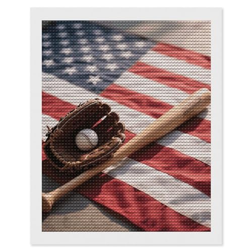 Peinture diamant 5D batte de baseball maccbn : cadeau ideal de loisirs creatifs adultes