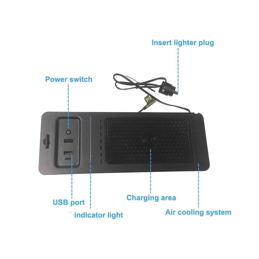 Ładowarka samochodowa 15 W, bezprzewodowy adapter do ładowania telefonu, płytka szybkiego ładowania 11, do Forda, do Explorera, do F-150, SVT Raptor 2017 do 2020 Samochodowa płyta ładująca