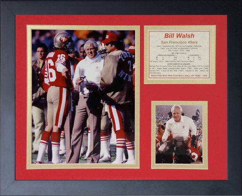 Cadre Legends Never Die Bill Walsh, collage photo premium