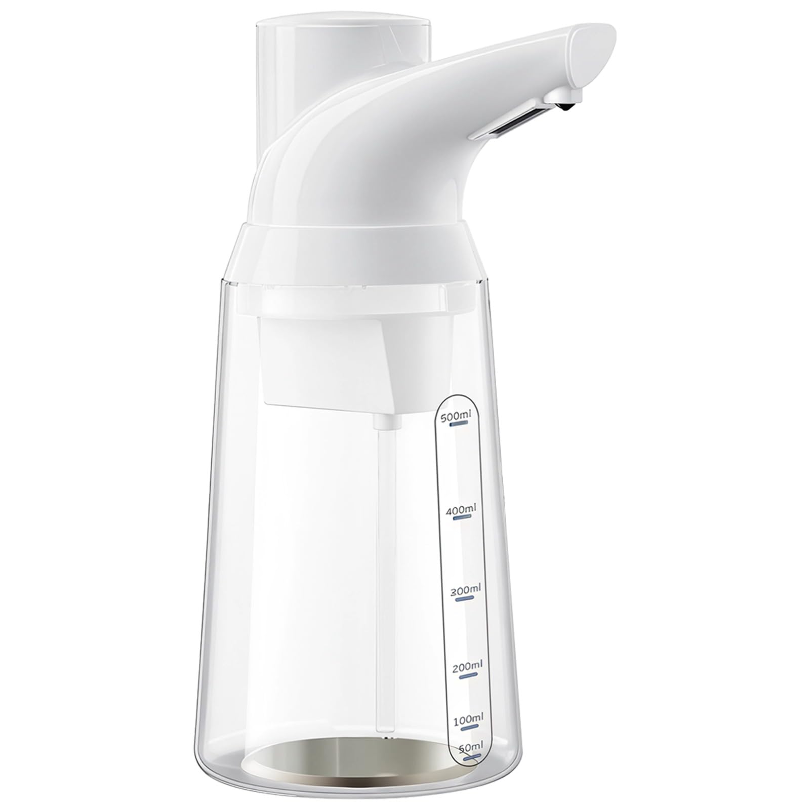 Dispensador automático de jabón, capacidad de 700 ml, bomba de sensor sin contacto con 4 niveles ajustables, funciona con pilas para cocina y baño