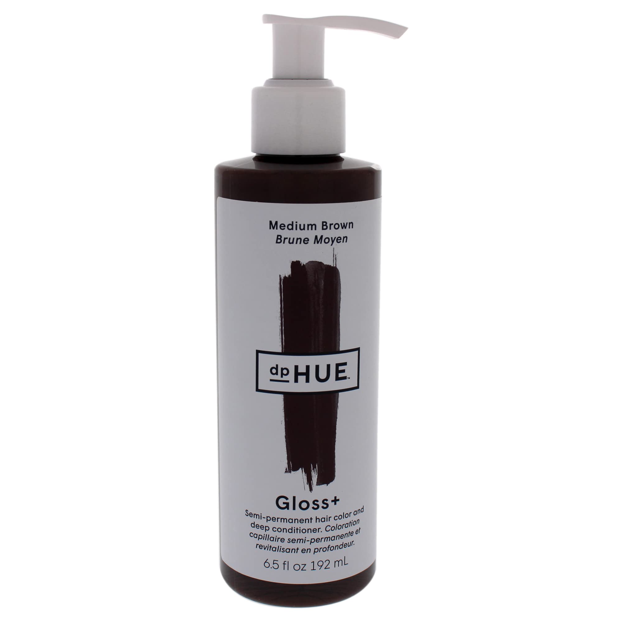 dpHUE Gloss+, Medium Brown - 6.5 oz - Semi-Permanent Hair Color & Conditioner - Lasts Up to Eight Washes - Paraben, SLS & SLES Sulfate Free - Vegan, Leaping Bunny Certified