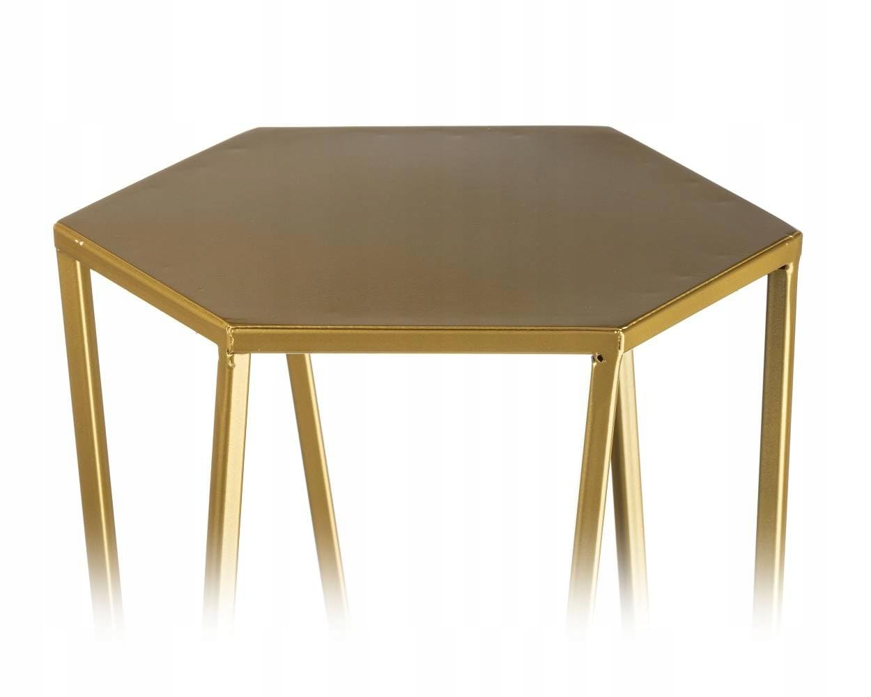 2x Supporto per piante in acciaio nero/oro h: 46,7 e 70,5 cm vaso da