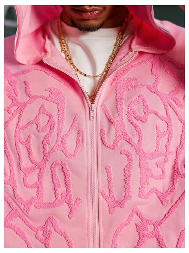 Men's Zip Up Hoodie Sweatshirts Star Graphic Long Sleeve Oversized Hooded Pullovers4