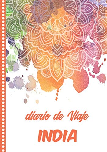 Diario de Viaje India Cuaderno Diario,Notebook 108 páginas ILUSTRADAS Libro de Actividades de Vacaciones a Rellenar, Libro de Seguimiento de Viajes,
