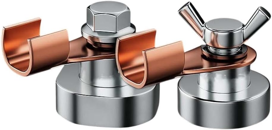 Magnetic Welding Ground Clamp, Heavy Duty Iron Grounding Tool for Flat or Curved METALs Surfaces, Fast Setup Welding Accessory for Poles, Railings and Tables, Small Size(small)