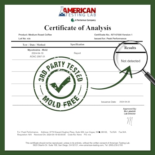 Peak Performance High Altitude Organic Coffee. Fair Trade, Low Acid, Non GMO, and Beans Full Of Antioxidants. Medium Roast Smooth Tasting USDA Certified Organic Whole Bean Coffee Bag