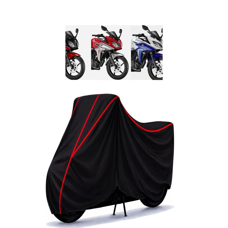 Image of Fazer FI V2.0 Water Resistant Bike Cover for All Motorcycles & Rain | Heavy Duty Taffeta Fabric | UV Protection, Dustproof, Scratchproof | All Weather Two Wheeler Body Cover with Elastic Bottom