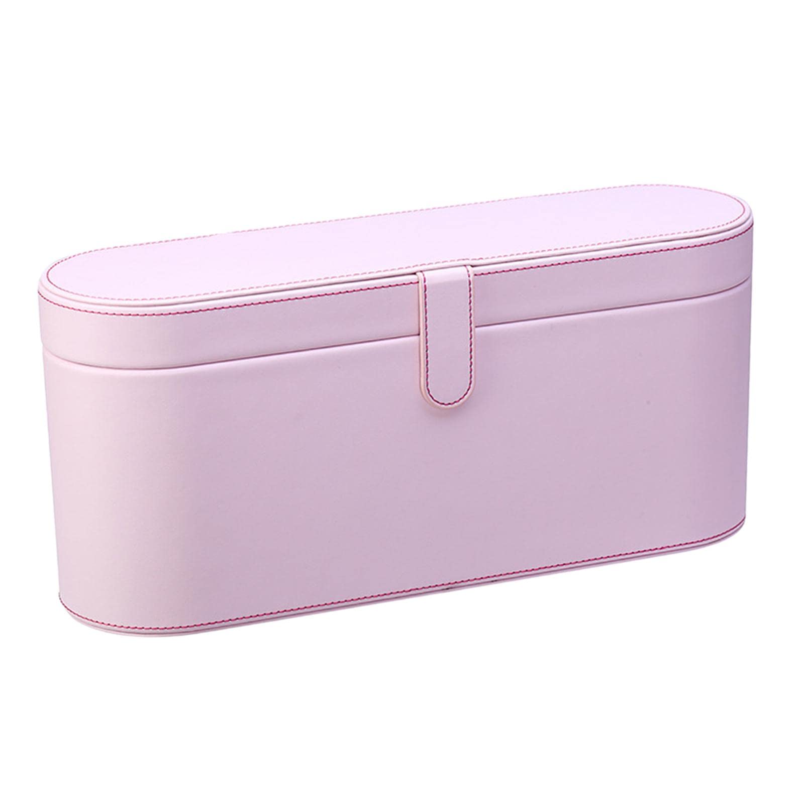 PU Leather Hair Dryer Storage Box HD01 Fits Accessories Organizer Pink-image-43