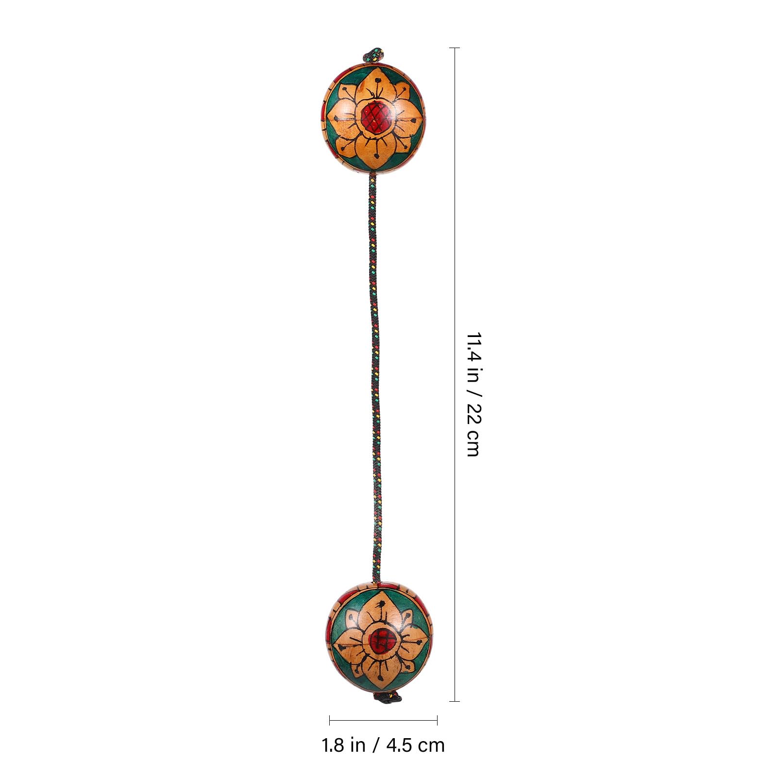 Abaodam Boule Shaker Africaine en Bois, Instrument de Percussion Peint la Main, Surface Lisse, Son Rythmique, pour Jeu la Maison Style Aléatoire