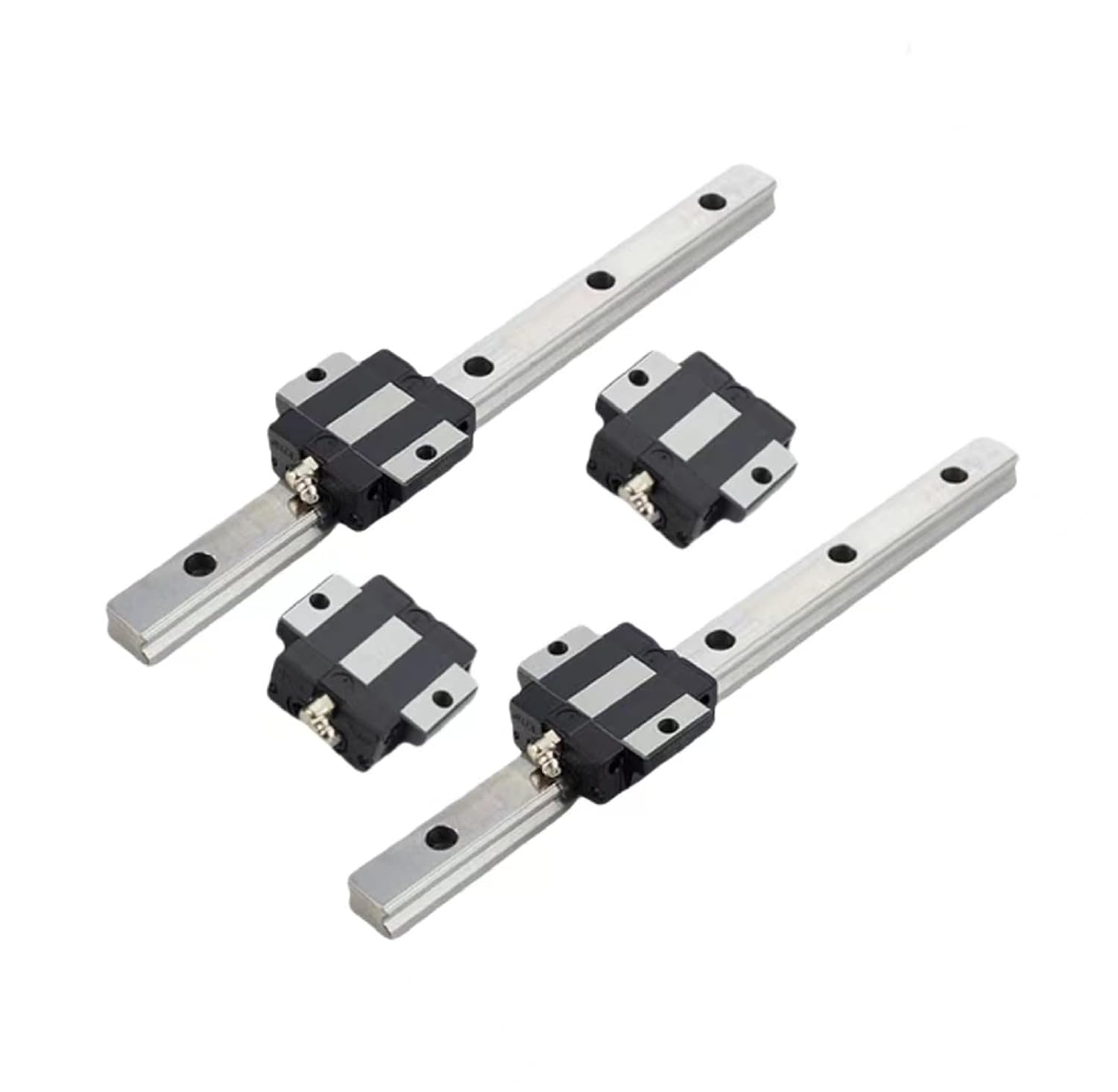 EG15 CNC Linear Rail 2PCS EGW15 11.81 inch / 300mm Length 15mm Width Square Linear Slide Guideway Rail + 4PCS EGW15 SA Carriage Bearing Slider Sliding Block Kit for DIY CNC Routers