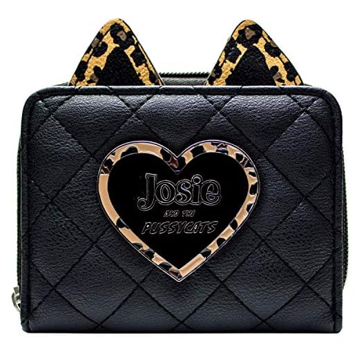 Riverdale Josie and The Pussycats Emblema Metálico Cartera Clutch Bolsillo para Monedas & Tarjetero, Negro