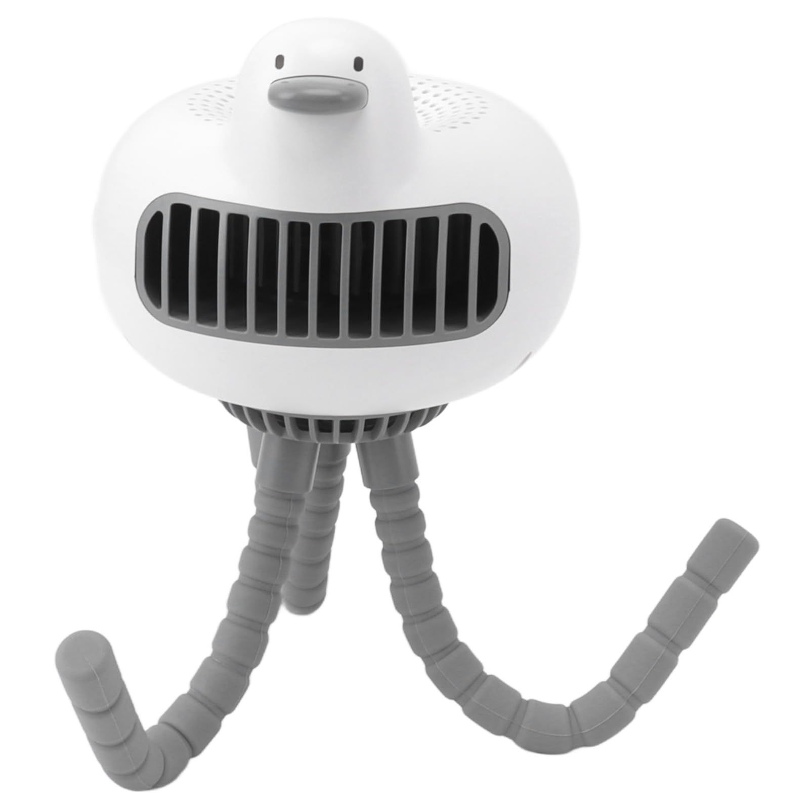 Fafeicy Ventilatore per Passeggino Ricaricabile 3600mAh, Rotazione 130° a Clip, Silenzioso e Carino, con Alimentazione USB per Passeggino, Scrivania, Campeggio, Seggiolino Auto (WHITE)