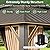 Aoxun 10x12 Gazebo Outdoor Hardtop Gazebo with Double Galvanized Steel Roof Metal Frame Pavilion with Breathable Netting and Privacy Curtain for Backyard (Brown)