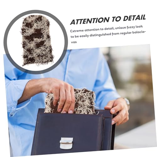 Gatuida Ski Mask Balaclava para Hombres y Mujeres, Gorro de Lana Knitted para Cara Completa, Antiviento y Cálido, Cubierta Facial para Clima Frío, para Actividades Al Aire Libre, Café miniatura 5