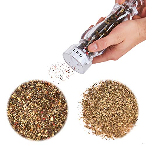Lhs Pepper Mill Grinder Salt Grinder Peppercorn Grinders With Adjustable Coarseness-Clear #TOP3