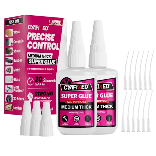 CYAFIXED Super Glue Pro Kit 120g, Precise Control...