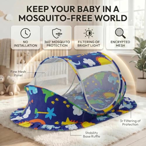 Image of StarAndDaisy Baby Mosquito net for Baby, Breathable mesh-Sleeping Nest for Baby's Peaceful Sleep, Baby Sleeping Pod.