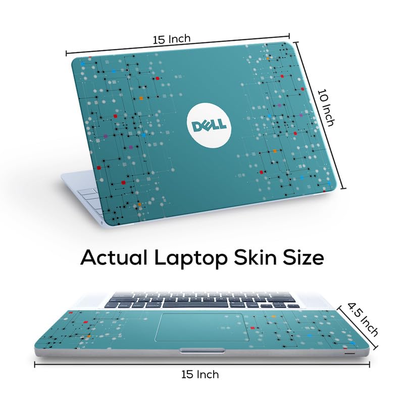 Image of Galaxsia DL248 Top+Wrist Pad Vinyl Laptop Skin /Sticker /Cover for 15 to 15.6 Inches Laptops Laminated-Removable-HD Quality Compatible for Dell-(15x10 Inches)