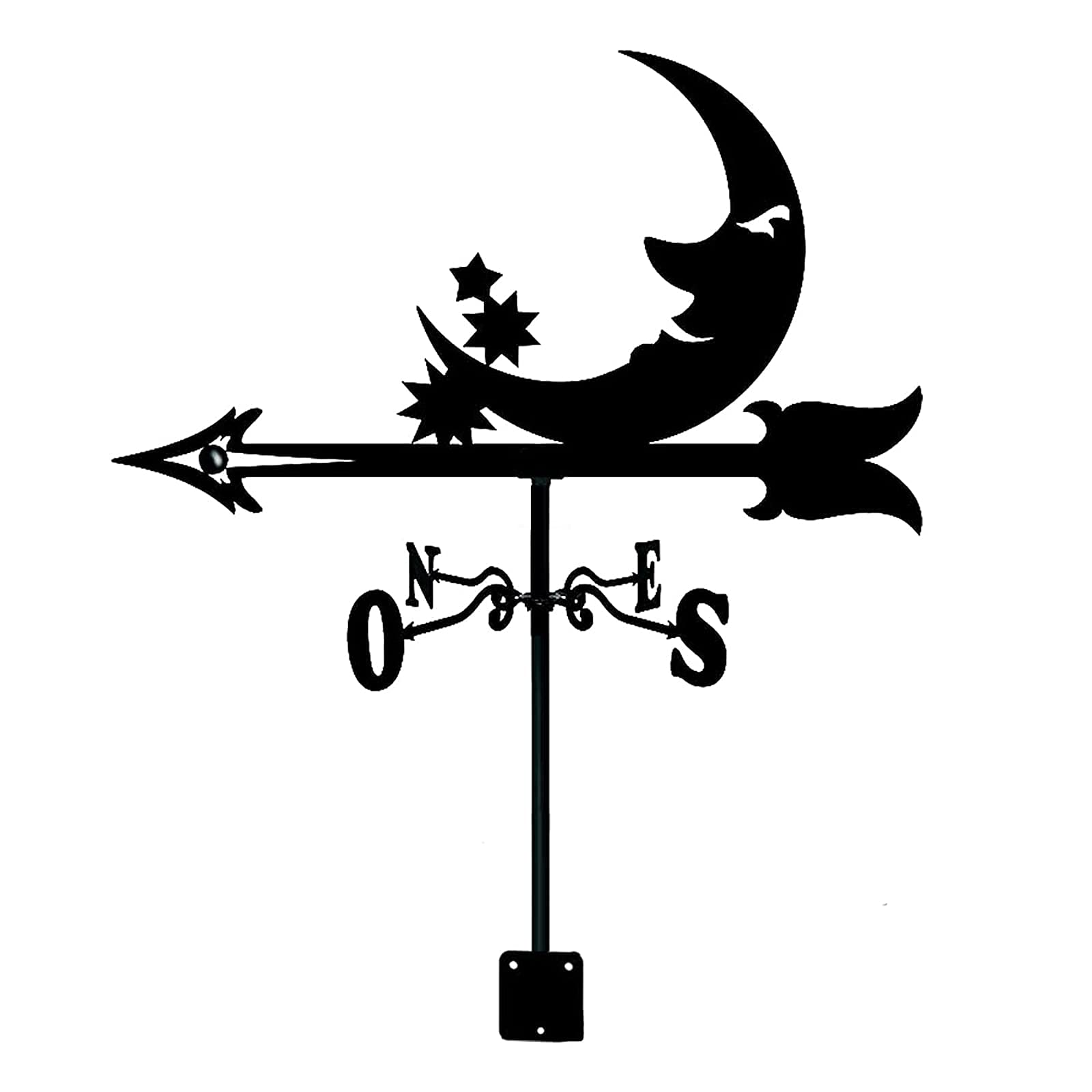 Herramienta De Medición De la Veleta Del Viento, la Veleta Del Viento, la Veleta Del Viento, la Veleta Del Animal, Para la Decoración Del Cerco Del Techo Del Jardín Al Aire Libre/Luna Y Estrellas