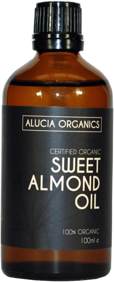 100% Pure Almond Oil for Face, Hair & Body 100 ml - Sweet Almond Oil Rich in Vitamin E – Natural, Cold-Pressed & Unrefined, Skin Hydrating - Certified Organic & Cruelty-Free for Daily Skin Use
