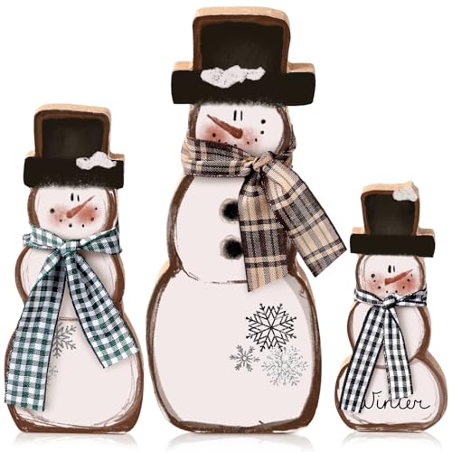 Suzile-3-Pcs-Christmas-Snowman-Table-Decorations-Wooden-Snowman-Centerpiece-Block-Winter-Snowman-Signs-Tiered-Tray-Desktop-Figurine-for-Indoor-Fireplace-Mantel-Home-Decor-Holiday-Xmas-Party-Supplies Suzile 3 Pcs Christmas Snowman Table Decorations Wooden Snowman Centerpiece Block Winter Snowman Signs Tiered Tray Desktop Figurine for Indoor Fireplace Mantel Home Decor Holiday Xmas Party Supplies