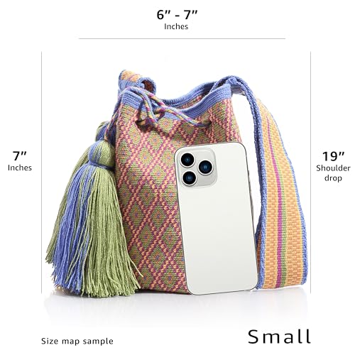 Image of WYOU Designer Mystica 1111 Collection Hand-Crochet Cute Beach Bag - Boho Crossbody Bags for Women, Premium Hippie purse -1T