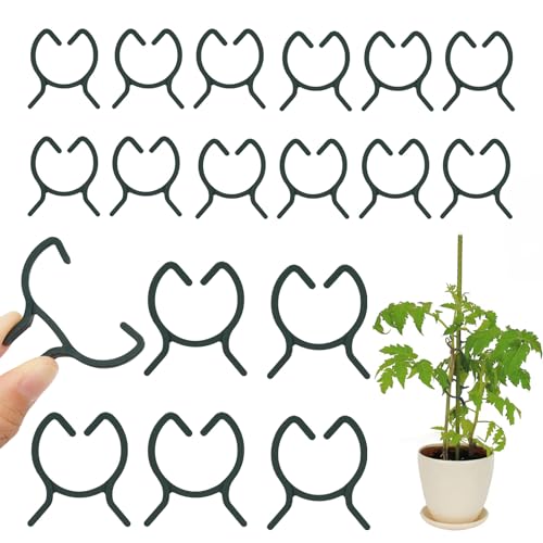 KINGLAKE 200 Pièces Clips de Support pour Plantes,Attache pour Tomates,Attache pour Plantes Grimpantes,Clips de Fixation Plantes Exterieur,Clips de...